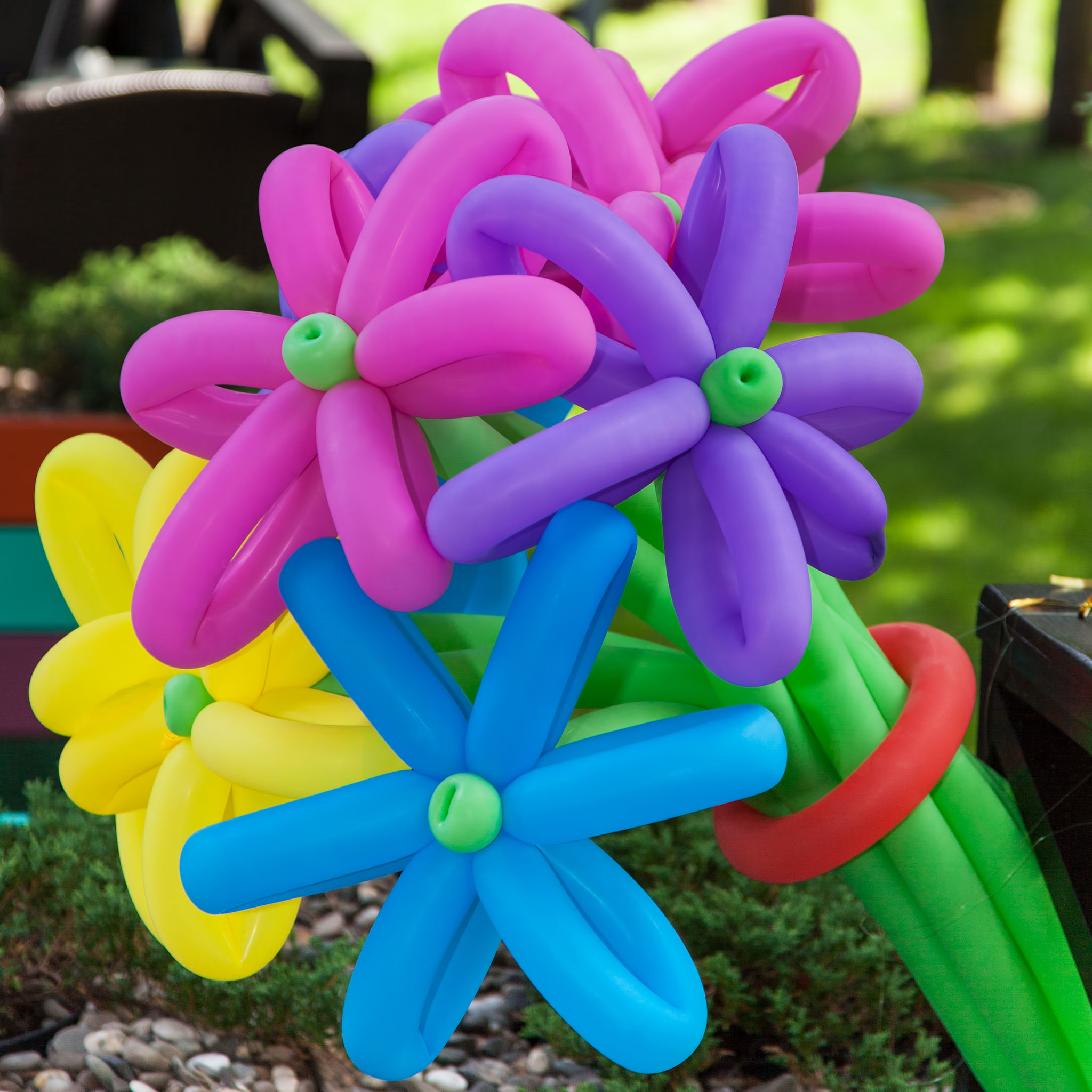 27292656 – balloons shaped in form of flower outdoors